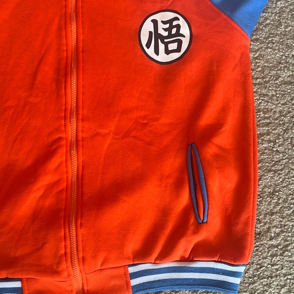 Orange and Blue Men's Hoodie - Picture 5 of 6